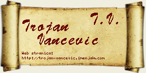 Trojan Vančević vizit kartica